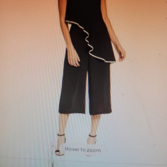 Adriana papel contrast trim crop jumpsuit size 6